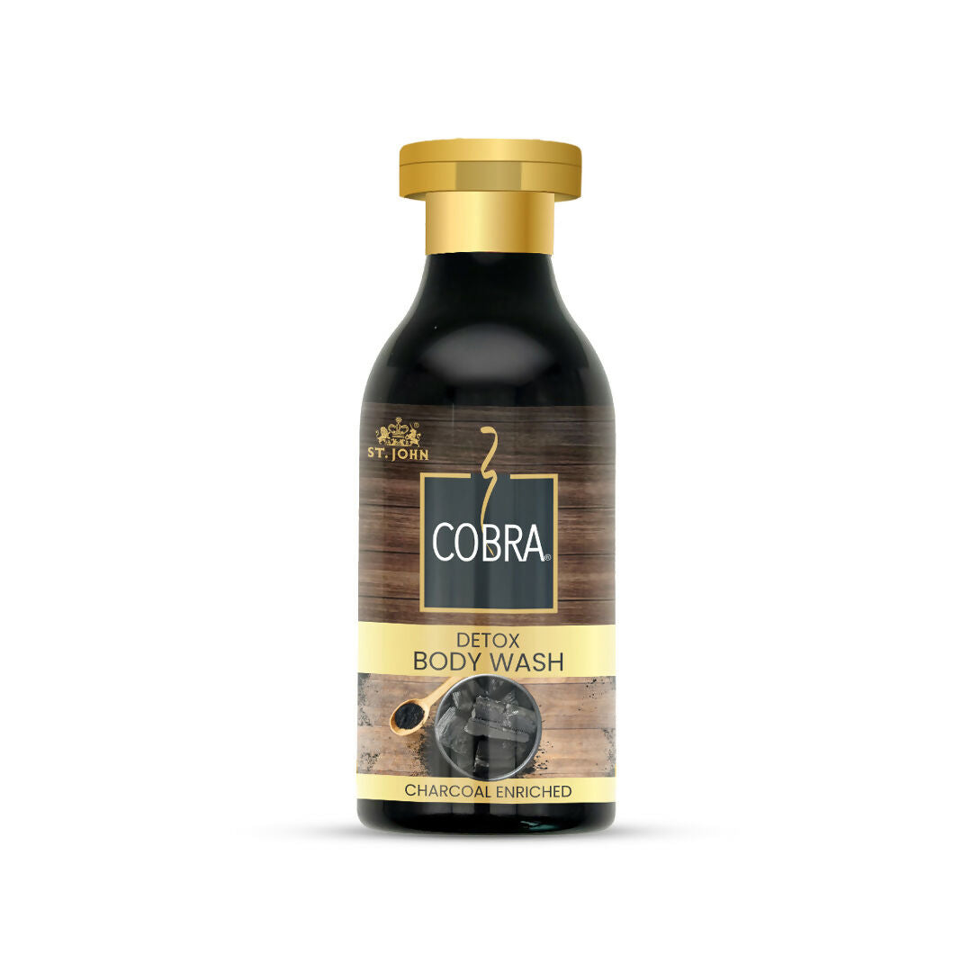 ST.JOHN Cobra Activated Charcoal Enriched Body Wash for Deep Cleansing, Detox & Refreshing Fragrance For All Skin Types - Distacart