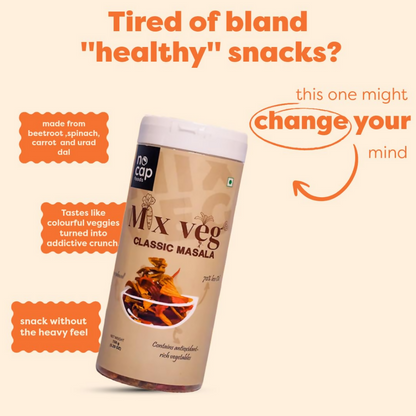 Nocap foods Zero Guilt Healthy Chips - Classic Masala & Oats Peri Peri - Dista