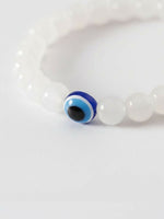 Thumbnail for NVR White Crystal Evil Eye Bracelet for Men & Women - Distacart