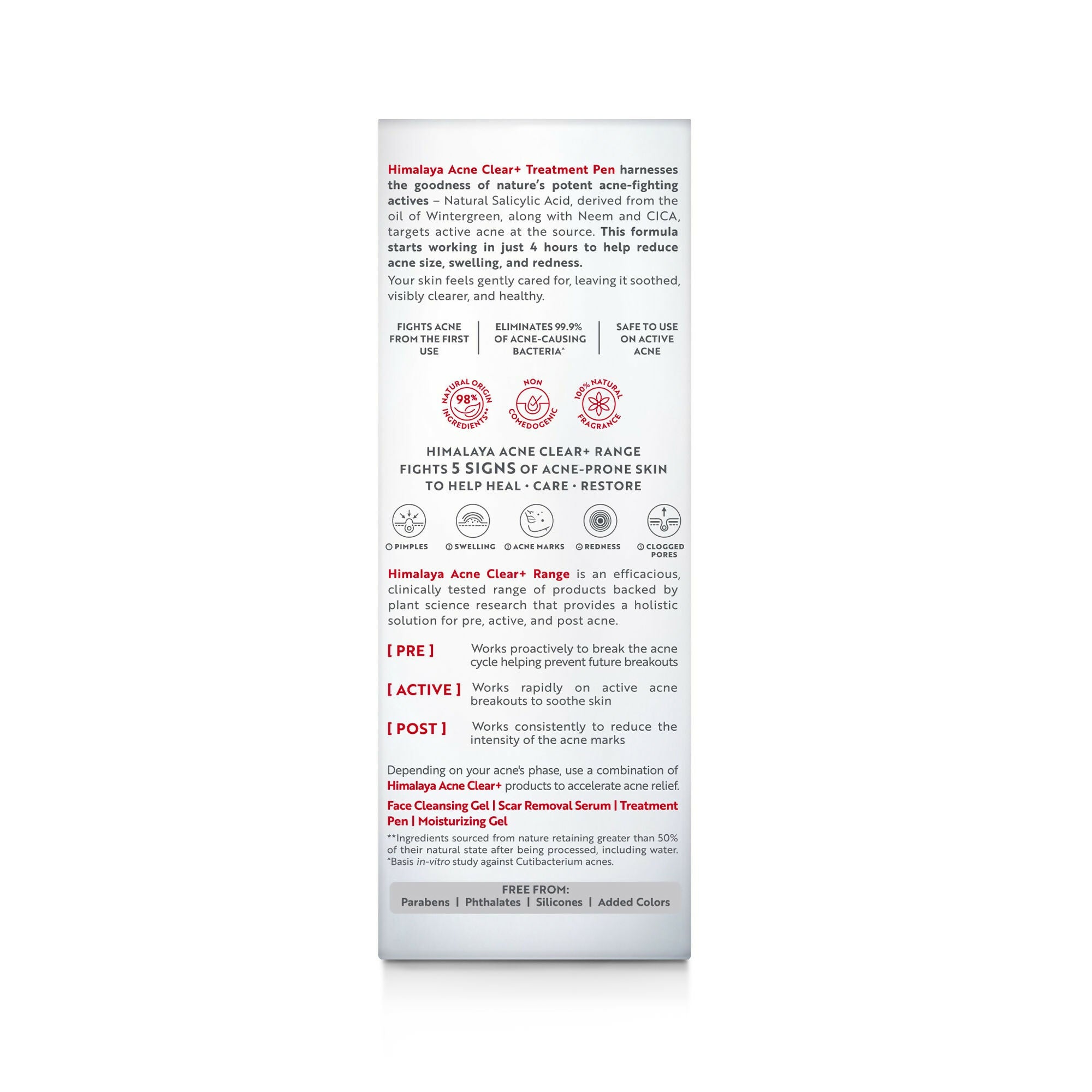 Himalaya Herbals Acne Clear+ Spot Treatment Pen with 2% Natural Salicylic Acid Day Cream