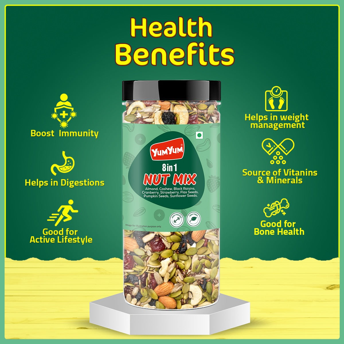 Yum Yum 8 In 1 Nut Mix Jar - Dista