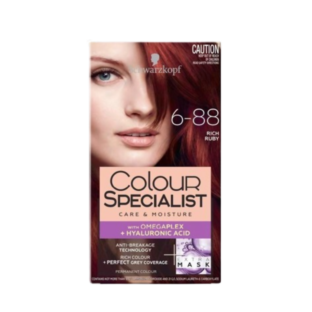 Schwarzkopf Colour Specialist Permanent Hair Colour - 6.88 Rich Ruby - Distacart