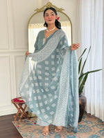 Thumbnail for The52 Women's Beautiful Rayon Fabric Embroidery Work A-Line Kurta Pant and Dupatta Set - Distacart