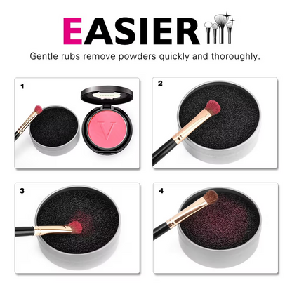 Bronson Professional Makeup Brush Cleaner Sponge Tin Quick Cleaning - Dista