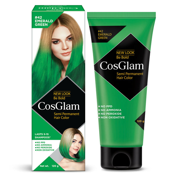 Cosglam Semi Permanent Hair Color for Women & Men (#42 Emerald Green) - Distacart
