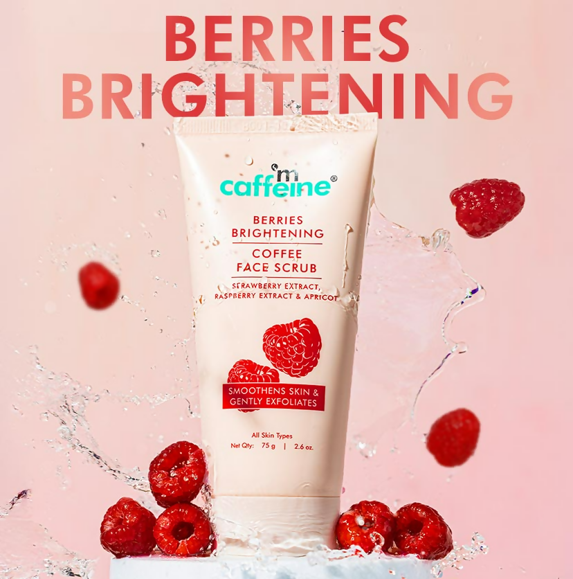 mCaffeine Berries Brightening Coffee Face Scrub - Distacart