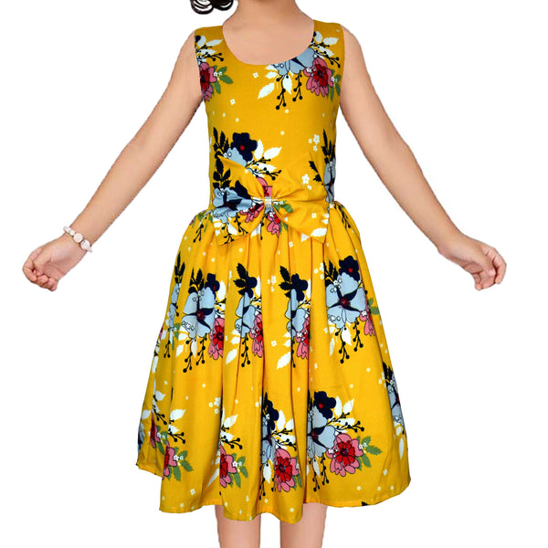 Asmaani Kids Party Wear Stylish Dresses, Perfect for Parties, Functions & Vacations - Mustard - Distacart