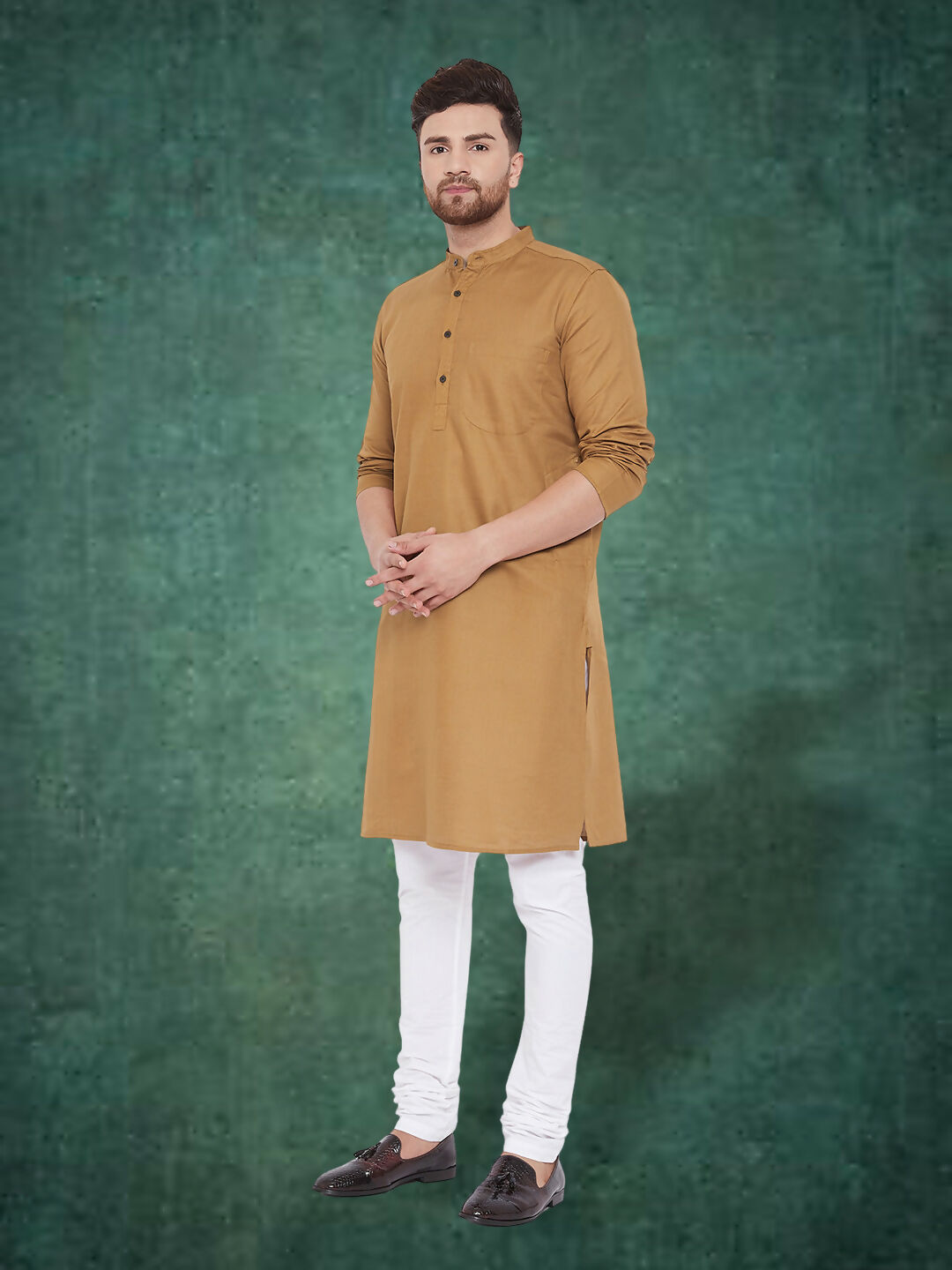 Even Apparels Men's Pure Cotton Beige Kurta - Distacart