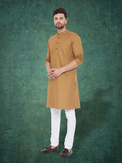 Even Apparels Men's Pure Cotton Beige Kurta - Distacart