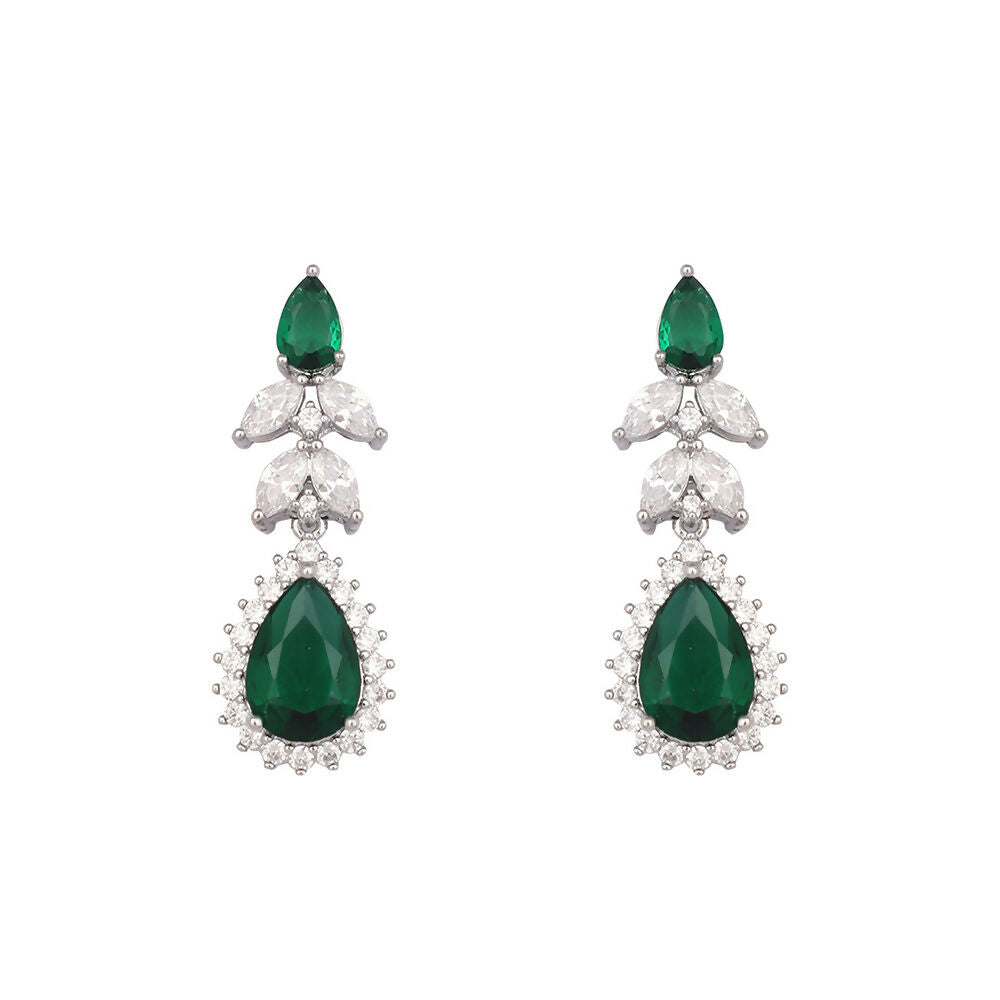 Nuyug Celestial Emerald Cubic ZIrcon Necklace Set