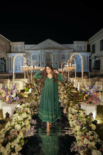 Thumbnail for Aayaa Designer Embroidery Zari Sequins Work Faux Blooming Georgette Suit - Green - Distacart