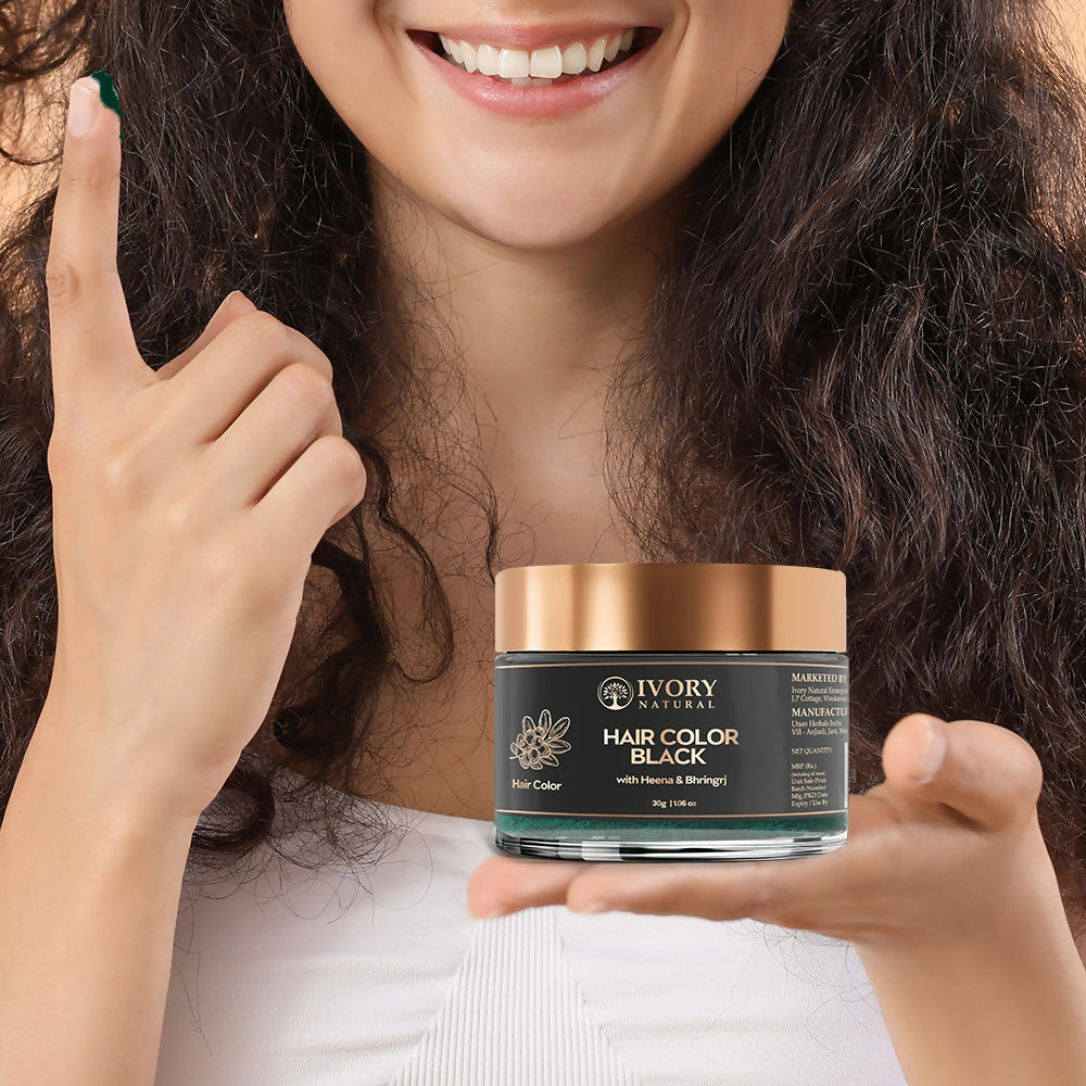 Ivory Natural Black Hair Color - Plant-Based Natural Hair Color - Both For Men Women - Distacart