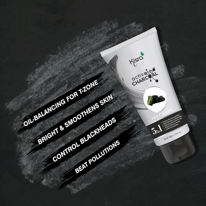 Kisra Activated Charcoal Anti-Pollution Face Wash - Distacart