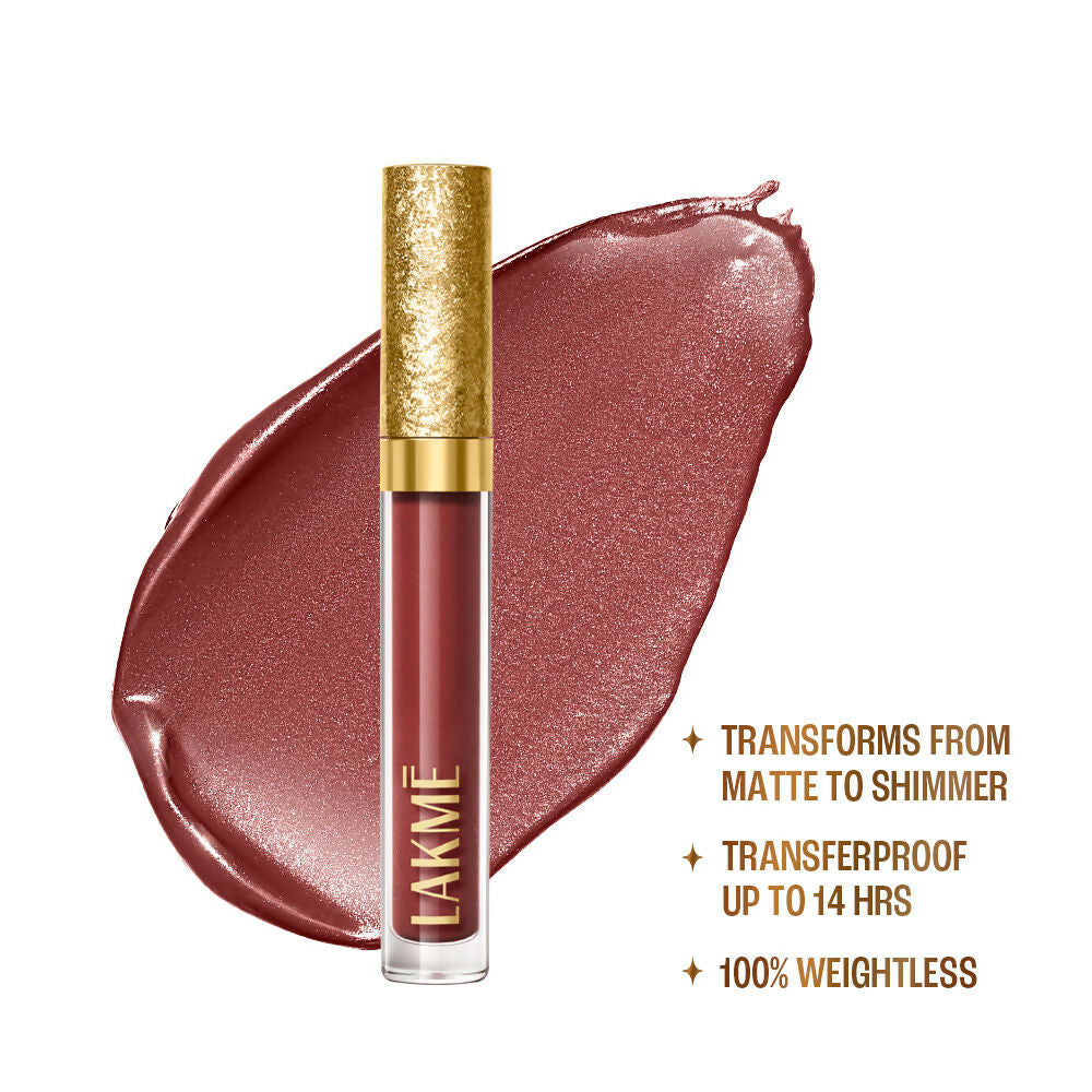 Lakme Be-jewel Shimmer Lip Liquid - Nude Sparkle - Distacart