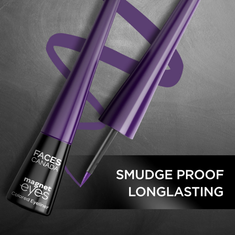 Faces Canada Magneteyes Colored Eyeliner - Dramatic Purple 01 - Distacart