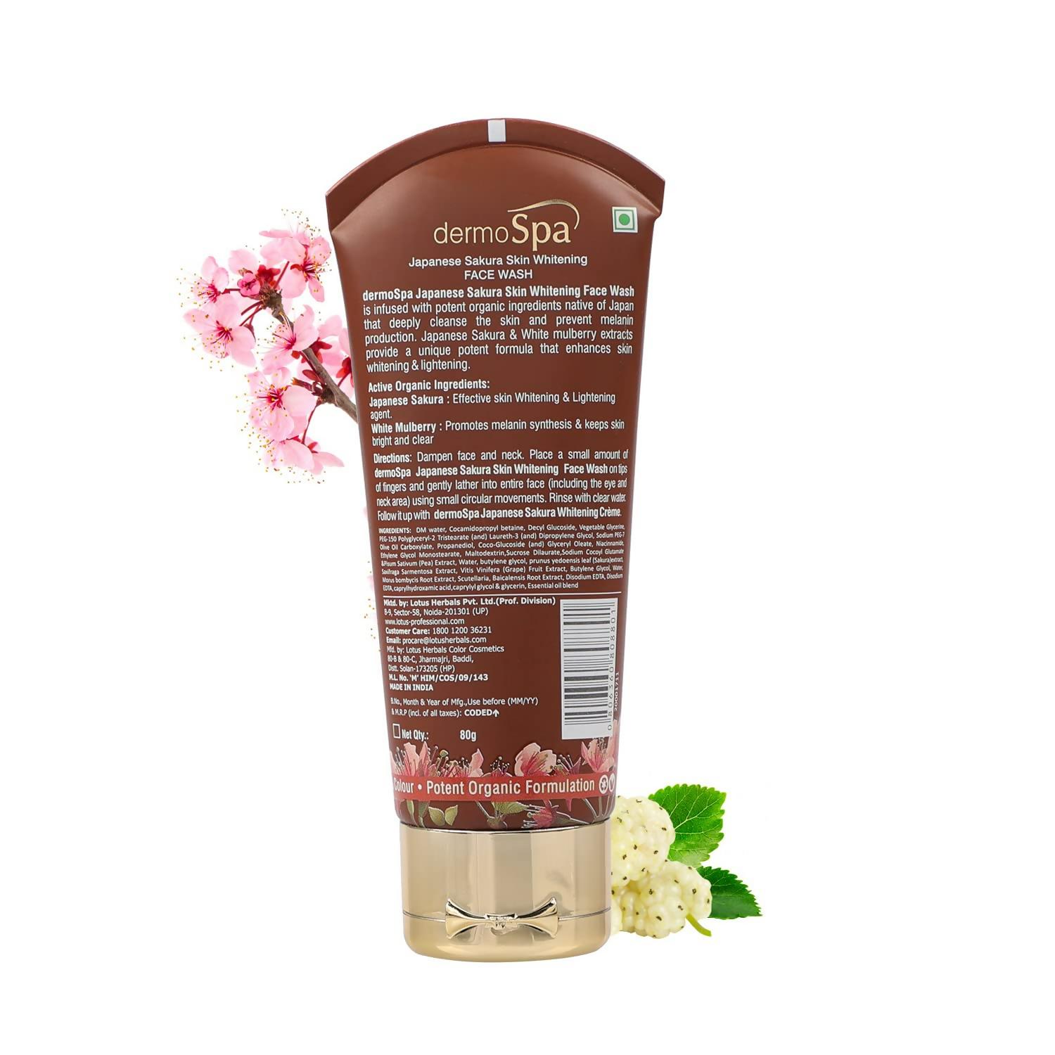 Lotus Professional DermoSpa Japanese Sakura Skin Whitening Face Wash - Distacart