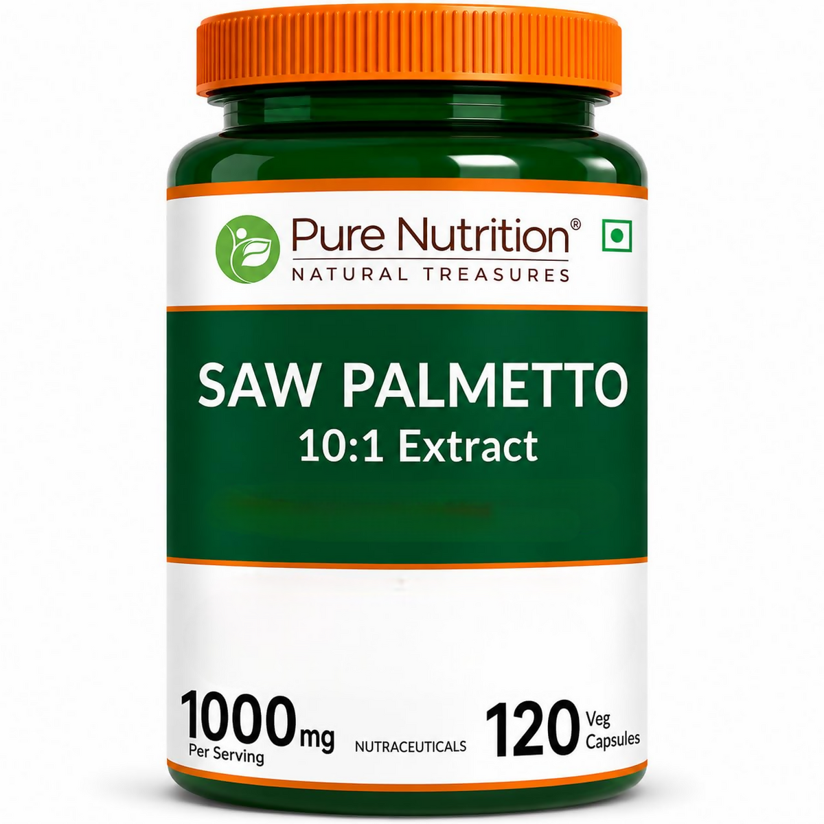 Pure Nutrition Saw Palmetto Supplement 1000mg Extract Veg Capsules