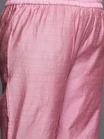 Thumbnail for Sztori Plus Size Geometric Embroidered Mirror Work Straight Kurta with Trousers - Distacart