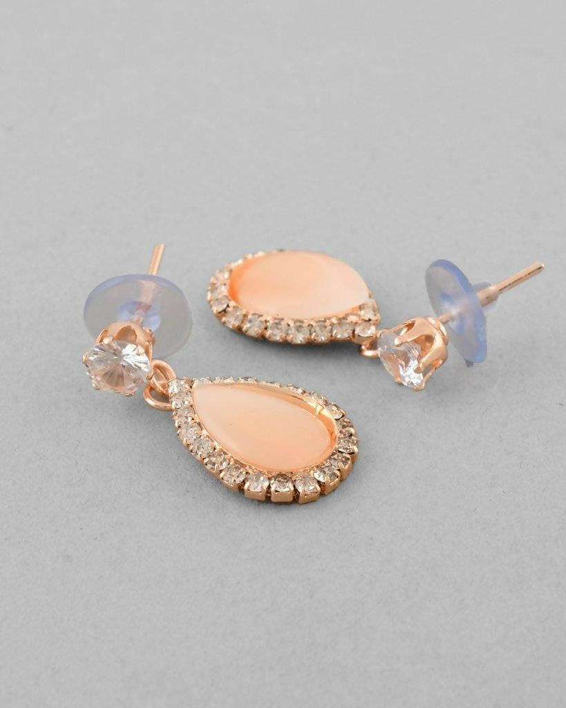 VOJ Gold Plated Yellow Stone With AD Stone Studded Chain Set - Distacart