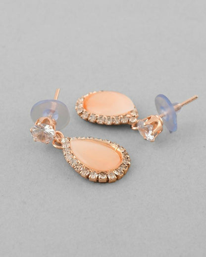 VOJ Gold Plated Yellow Stone With AD Stone Studded Chain Set - Distacart