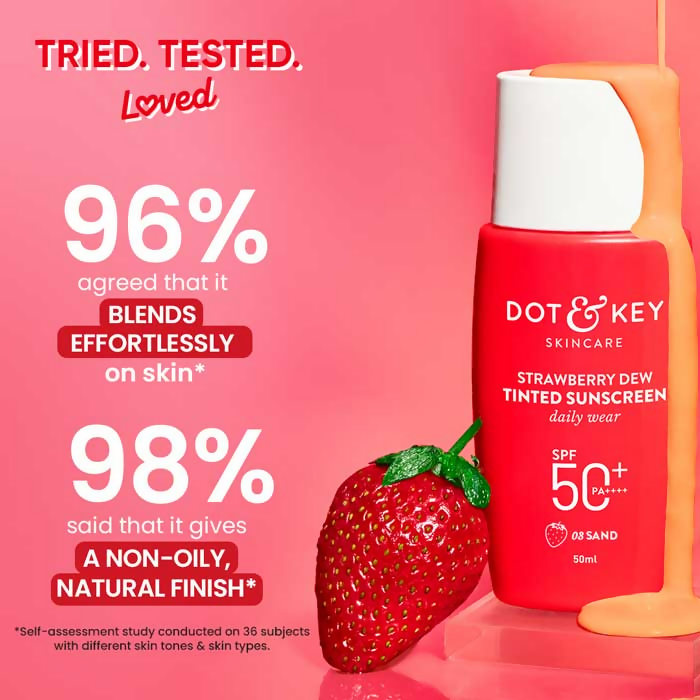Dot & Key Strawberry Dew Tinted Sunscreen SPF 50+ PA++++ 03 Sand