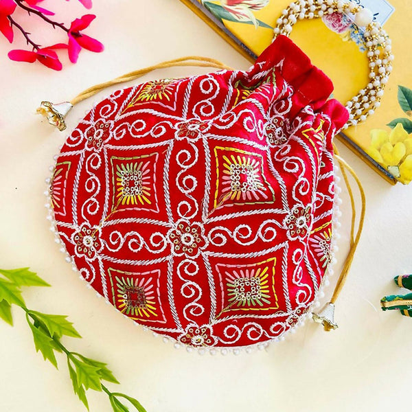 Joban Fashion Potli Bags - Red