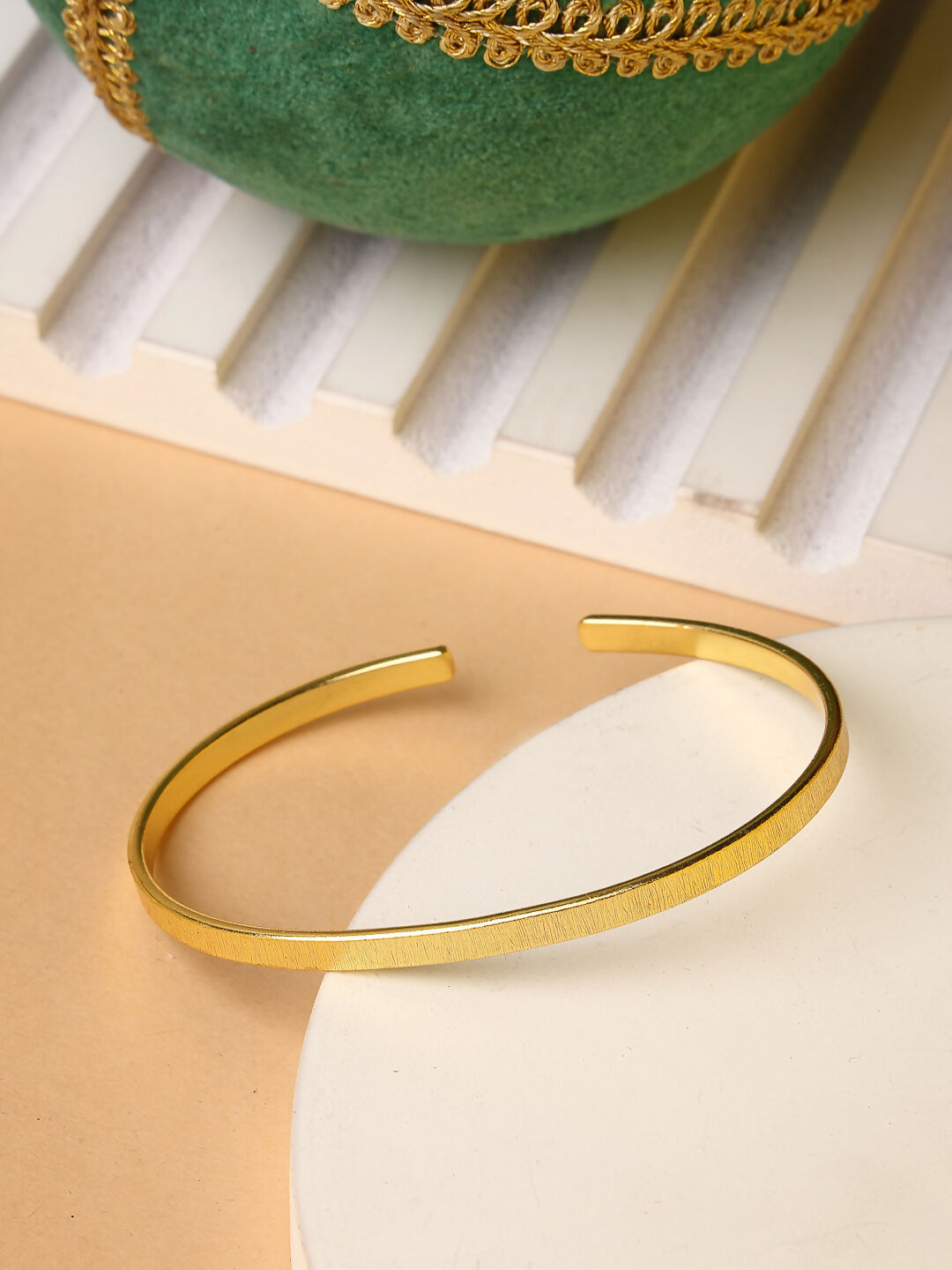 NVR Women Gold-Plated Western Cuff Bracelet - Distacart