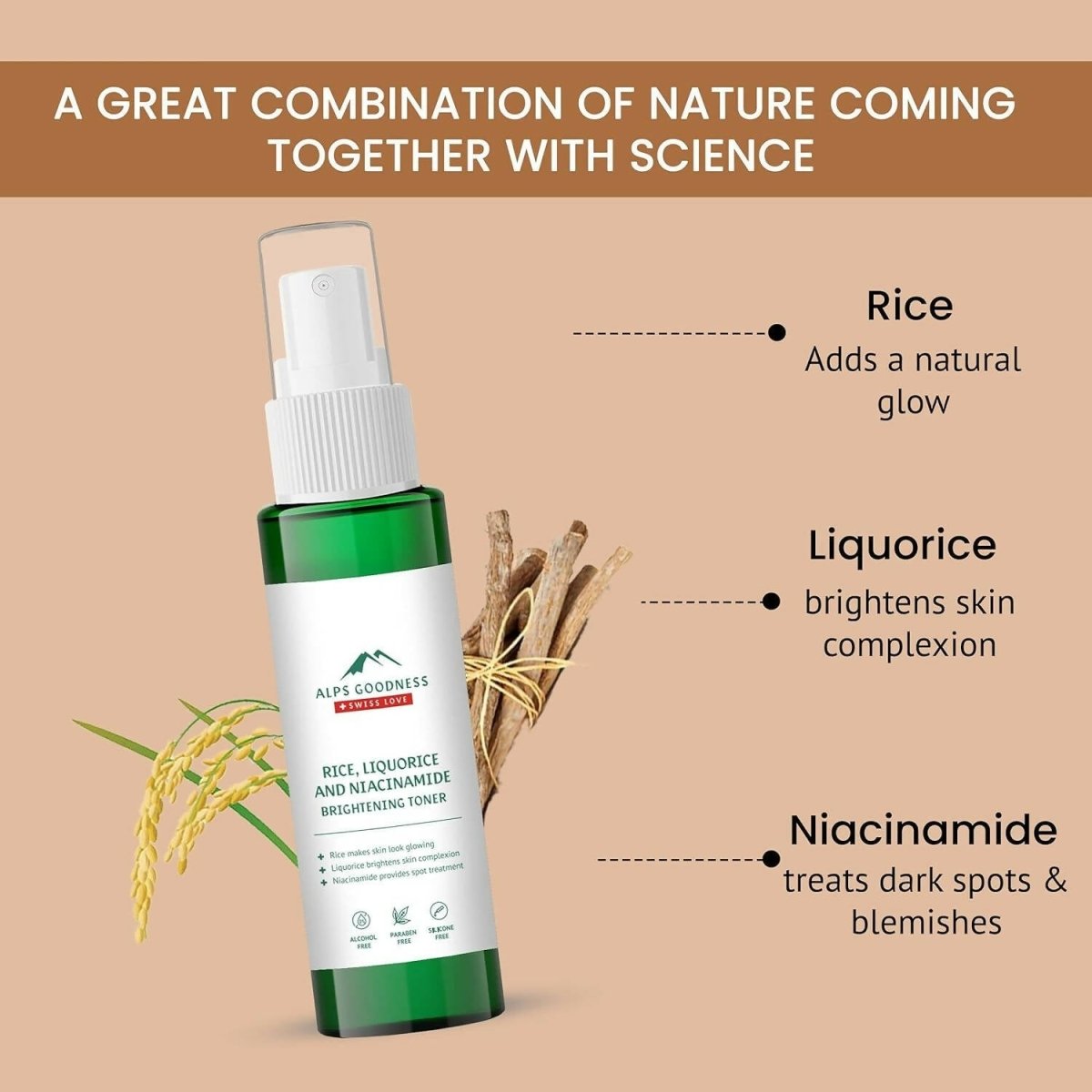 Alps Goodness Rice, Liquorice & Niacinamide Brightening Toner - Distacart