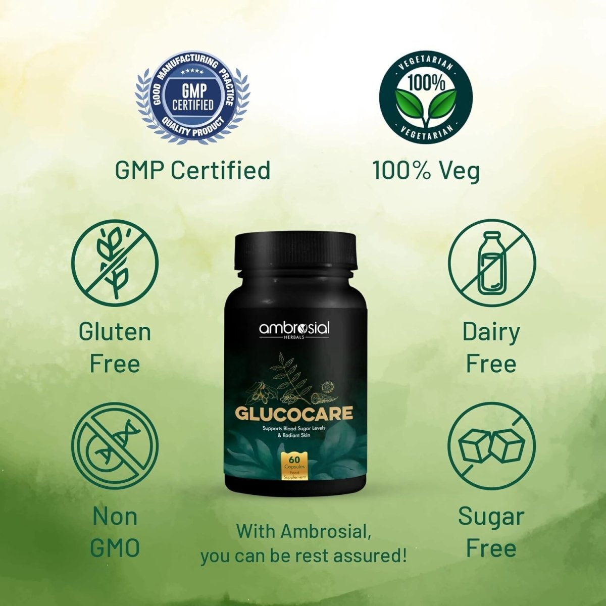 Ambrosial Glucocare Capsules - Distacart