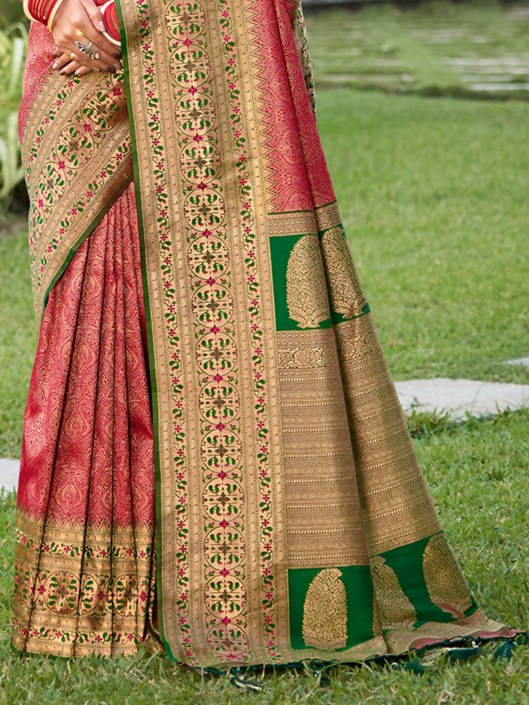 Astita Banarasi Silk Pink Saree
