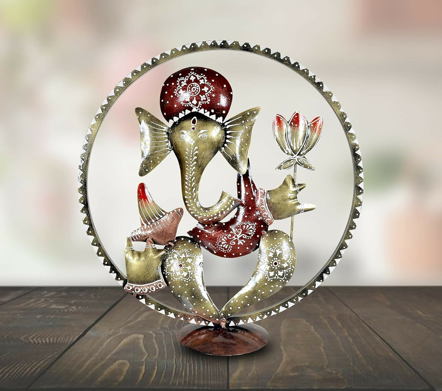 Umi Ganesha Idol in Cirle Decorative Handicraft Showpiece Ganesha Idol - Distacart