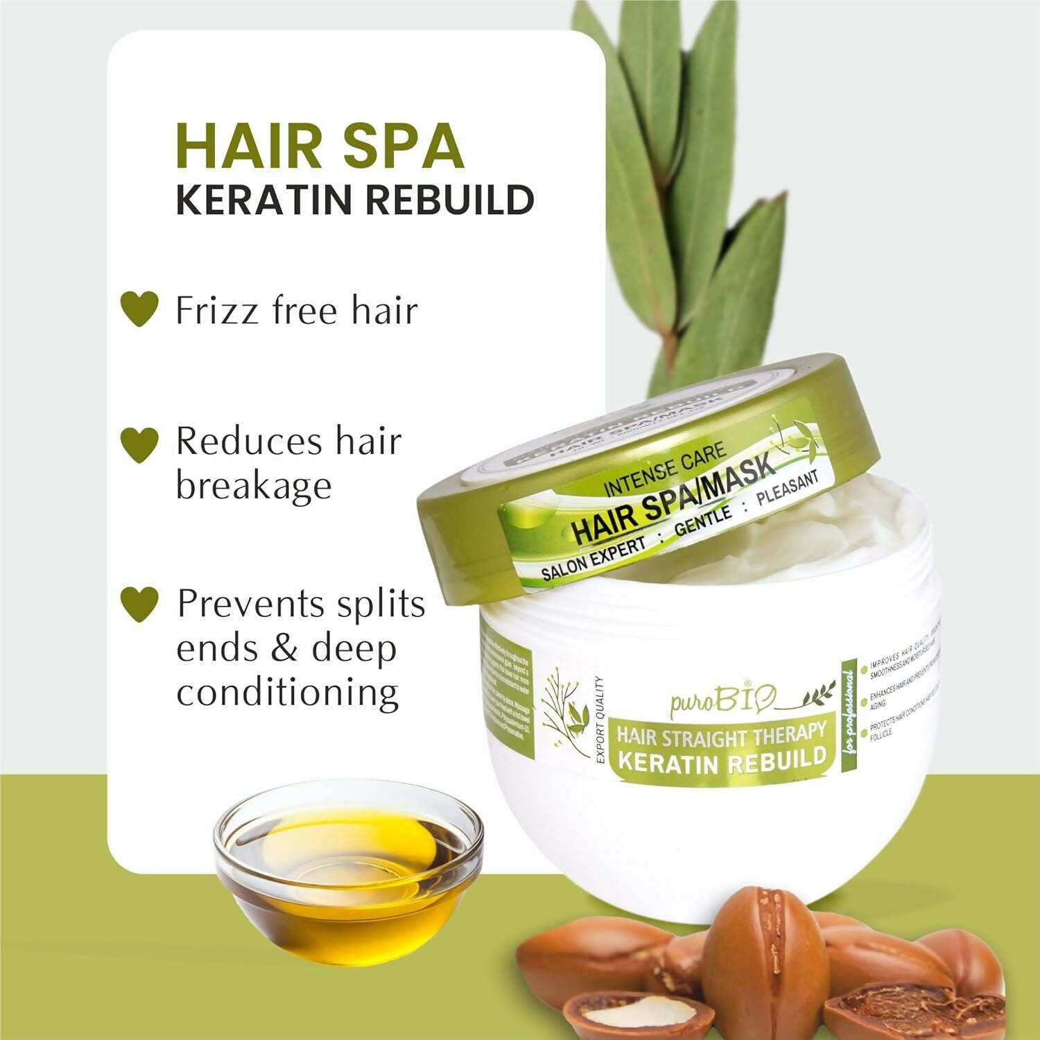 Purobio Sulphate Free Keratin Rebuild Hair Mask - Distacart