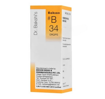 Bakson's Homeopathy B34 Drops - Distacart