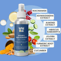 Thumbnail for Wild Oak Vitamin C Aqua Hydration Cream with Niacinamide, Cucumber, Turmeric & Ashwagandha - Distacart