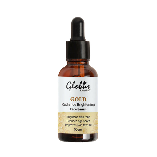 Globus Remedies Gold Radiance Anti Aging Face Serum, For Skin Lightening & Dark Spots Removal