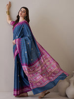 Thumbnail for NOZ2TOZ Women's Silk Blend Magenta Printed Designer Saree With Blouse Piece - Distacart