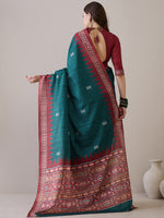 Thumbnail for NOZ2TOZ Women's Silk Blend Maroon Printed Designer Saree With Blouse Piece - Distacart