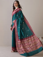 Thumbnail for NOZ2TOZ Women's Silk Blend Maroon Printed Designer Saree With Blouse Piece - Distacart