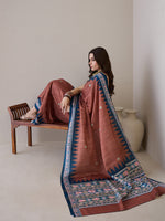 Thumbnail for NOZ2TOZ Women's Silk Blend Teal blue Printed Designer Saree With Blouse Piece - Distacart