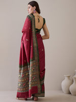 Thumbnail for NOZ2TOZ Women's Silk Blend Green Printed Designer Saree With Blouse Piece - Distacart