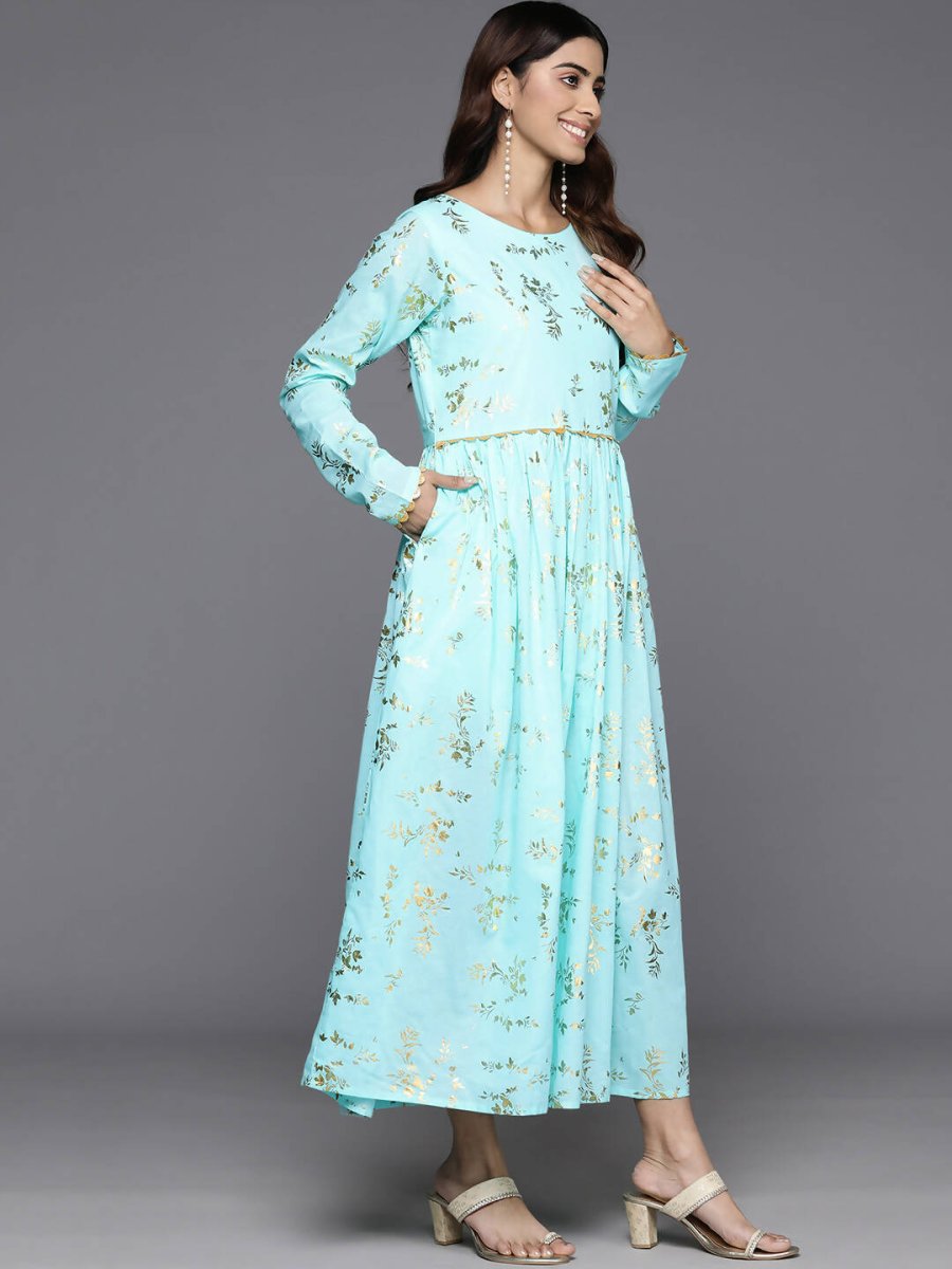 Ahalyaa Women's Traditional wear Dress - Blue - Distacart