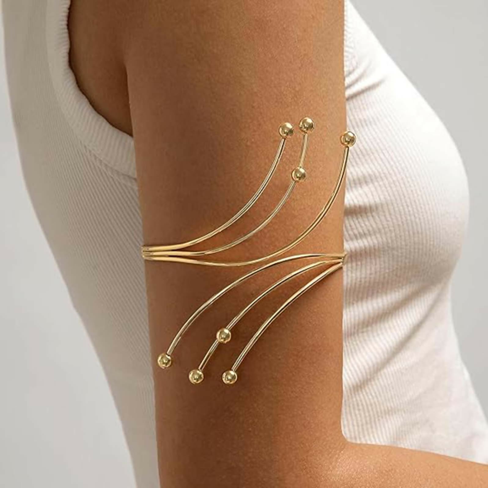 Joban Fashion Golden Alloy Fashion Gold Plated Stylish Kada Bajuband