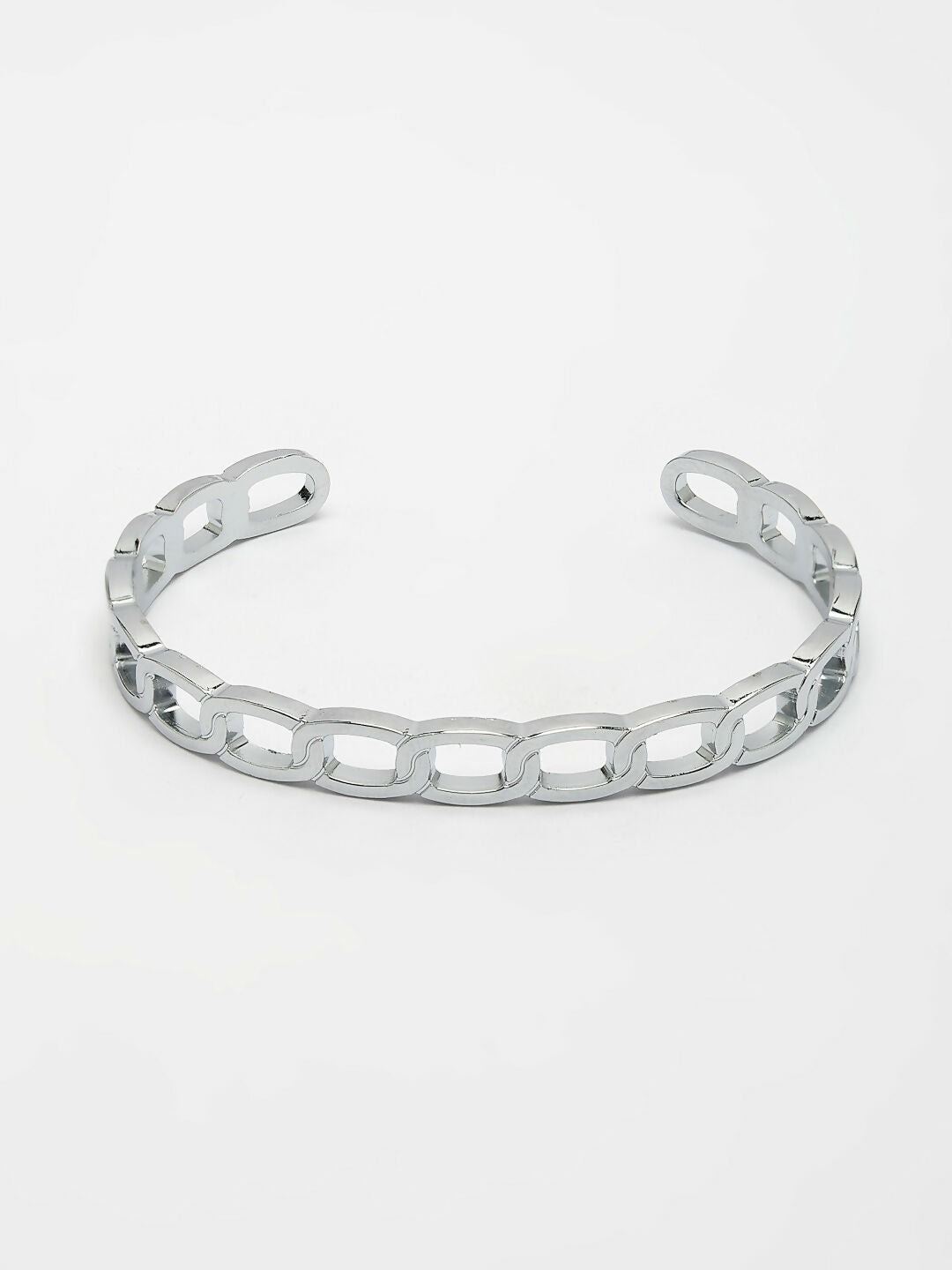 NVR Men's Silver-Plated Metal Cuff Bracelet - Distacart