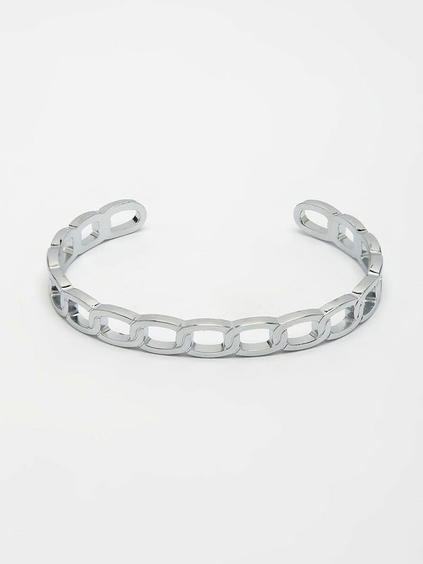 NVR Men's Silver-Plated Metal Cuff Bracelet - Distacart