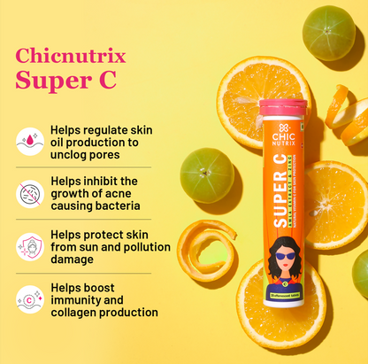 Chicnutrix Korean Clear Skin Routine Combo - Super C + Illume Sheet Mask - Distacart