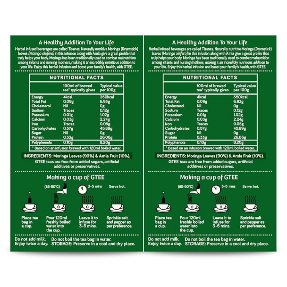 Gtee Moringa Tea Bags
