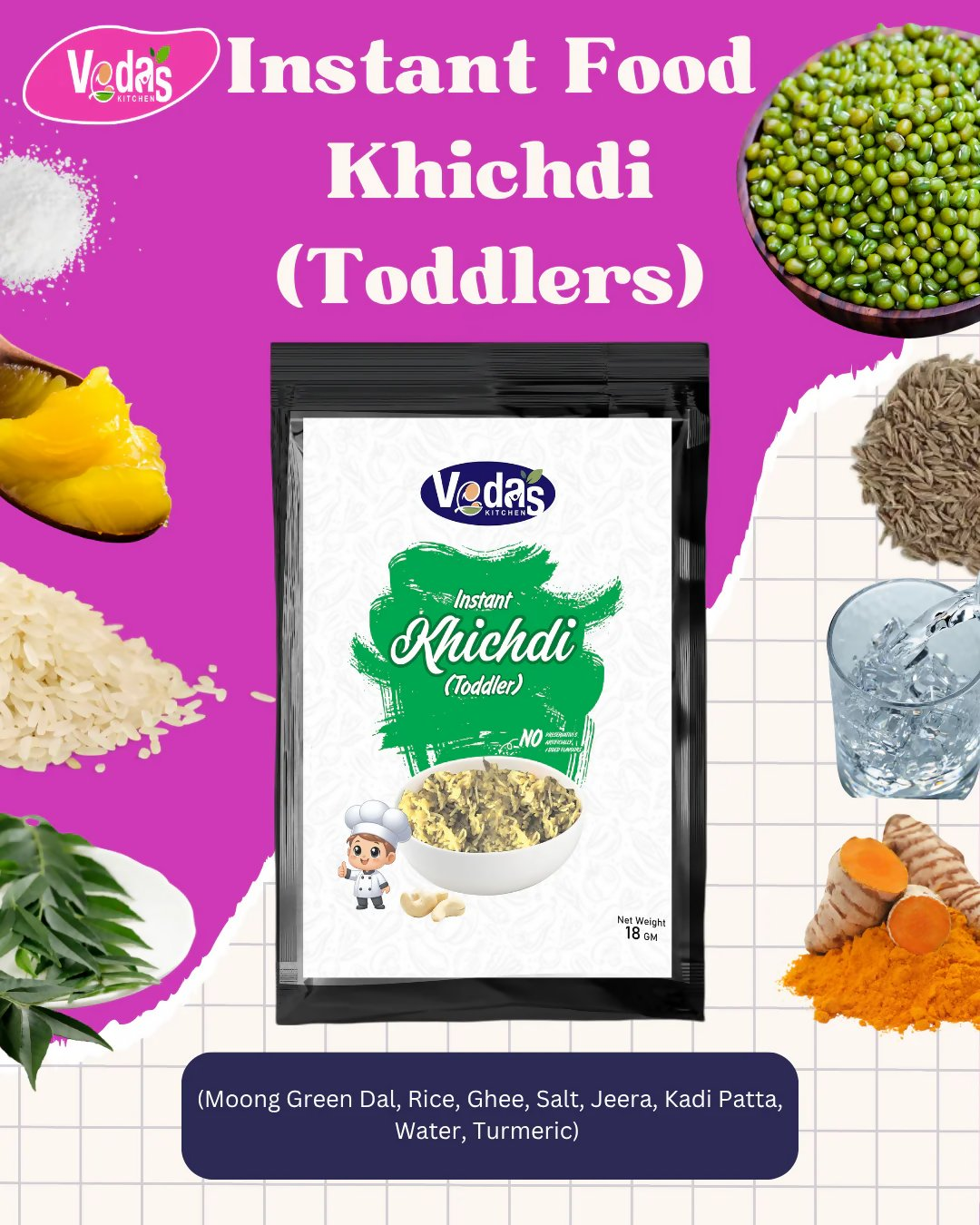 Vedas Kitchen Khichdi Instant (Toddler) - Dista