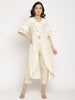 Ahalyaa Women Off White Layered Kurta With Trousers