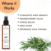 Thumbnail for Mystiq Living Rosemary Water for Hair Growth - Hair Mist Spray