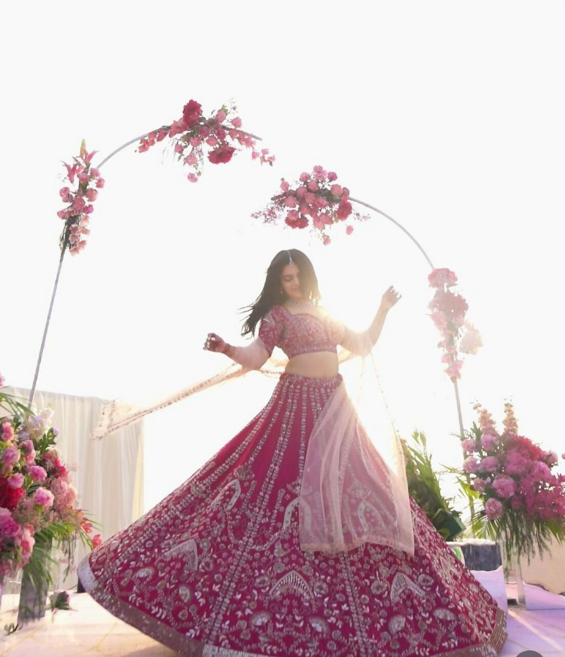 Aastha Fashion Magenta Heavy Slub Silk Designer Wedding Wear Lehenga Choli